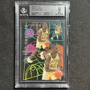 1994 Fleer Triple Threats Shawn Kemp #3 HOF Insert BGS 9 MINT Super Sonics